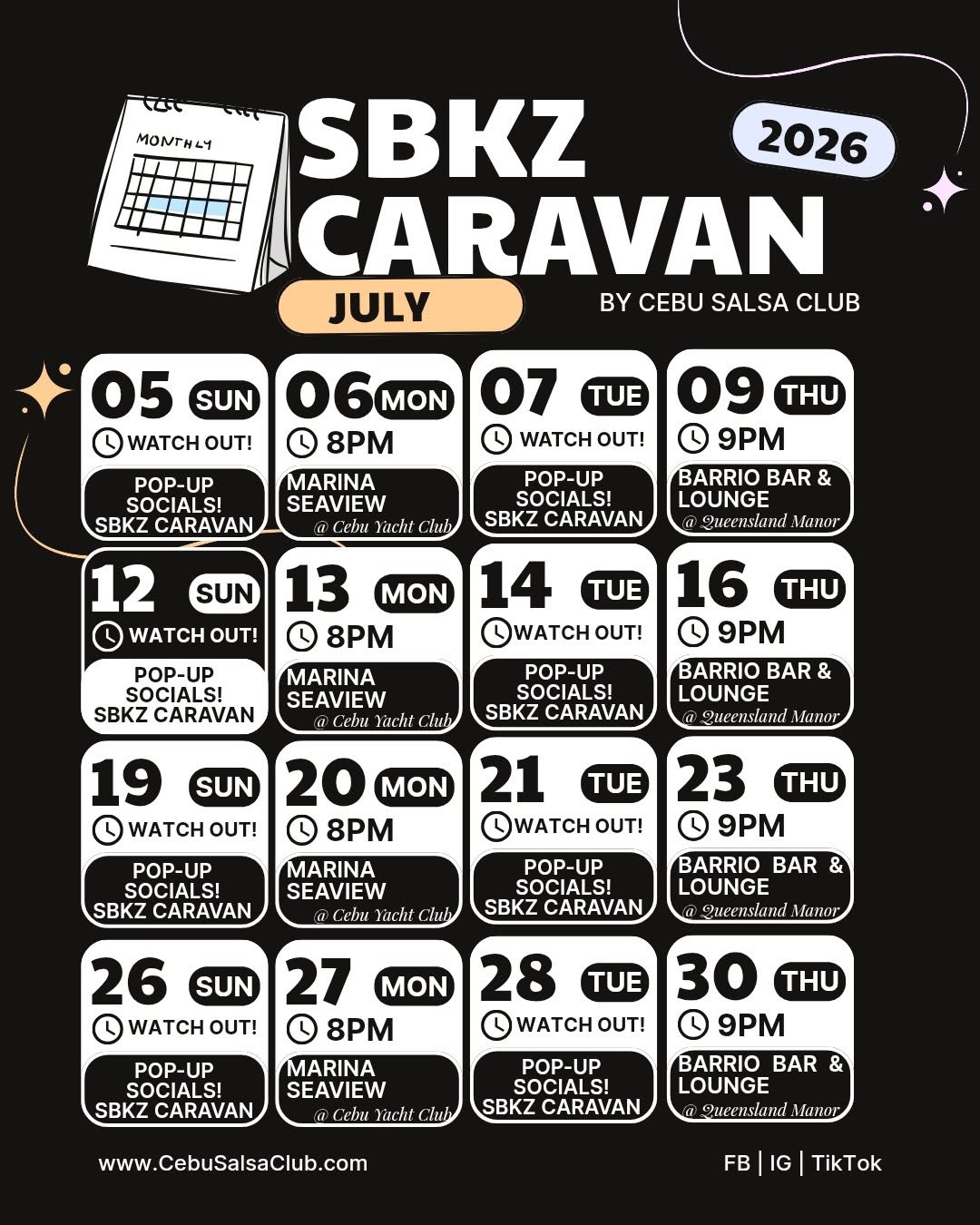 SBKZ CARAVAN: Pop-up Socials Series!